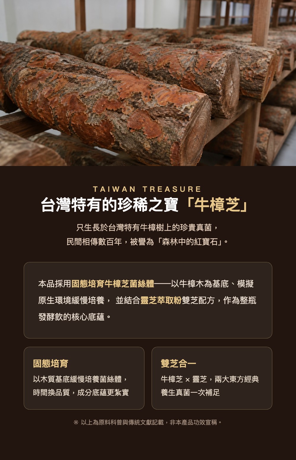 台灣特有珍稀之寶牛樟芝