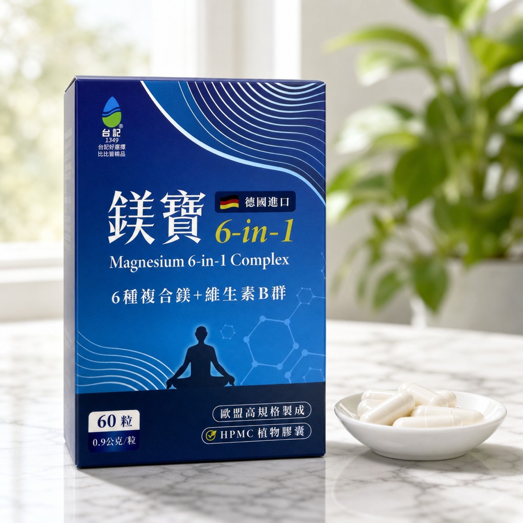 台記鎂寶6合1【德國進口 6種複合鎂＋B群】
