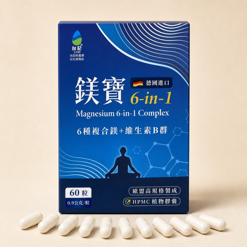 台記鎂寶6合1【德國進口 6種複合鎂＋B群】