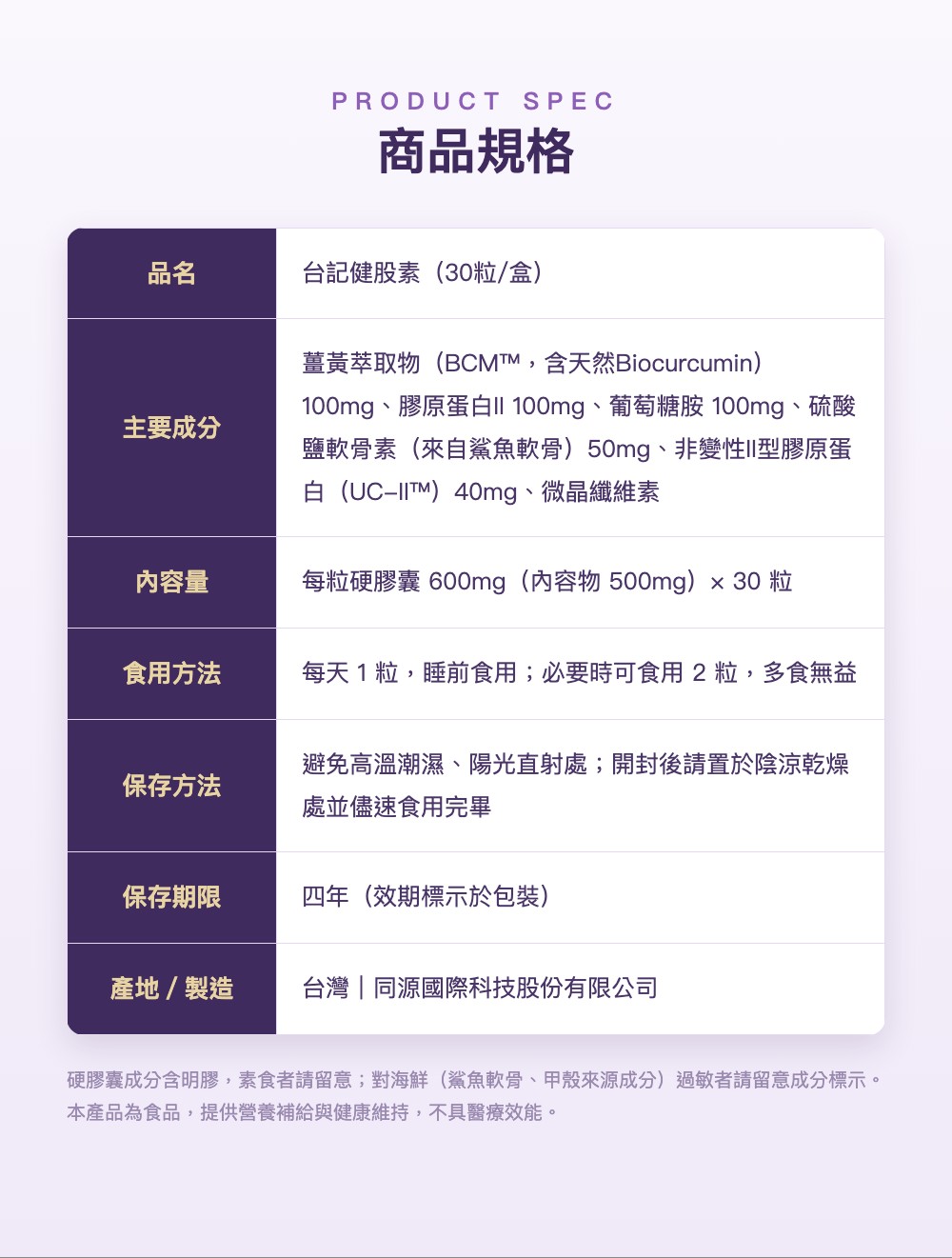 商品規格