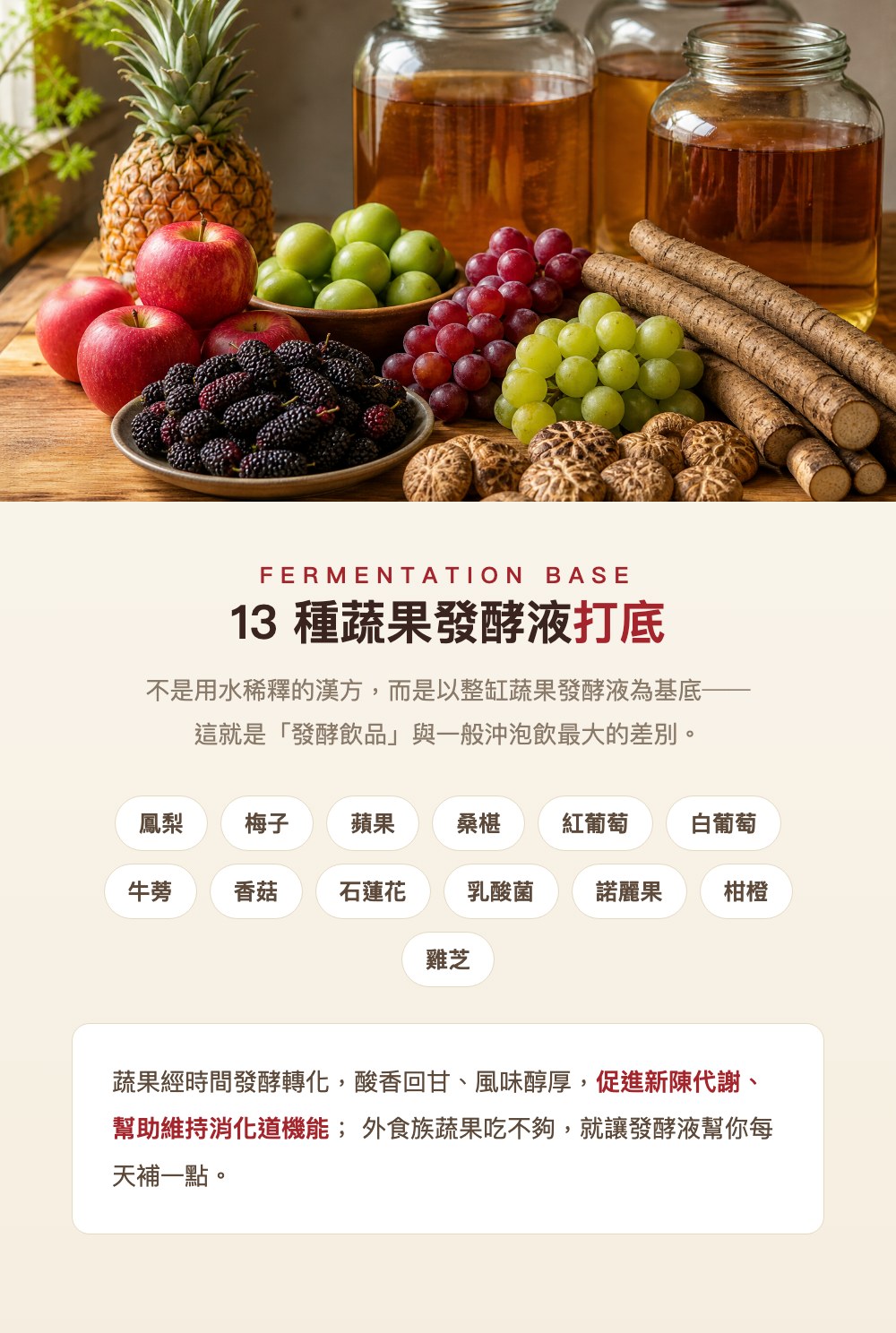 13種蔬果發酵液打底