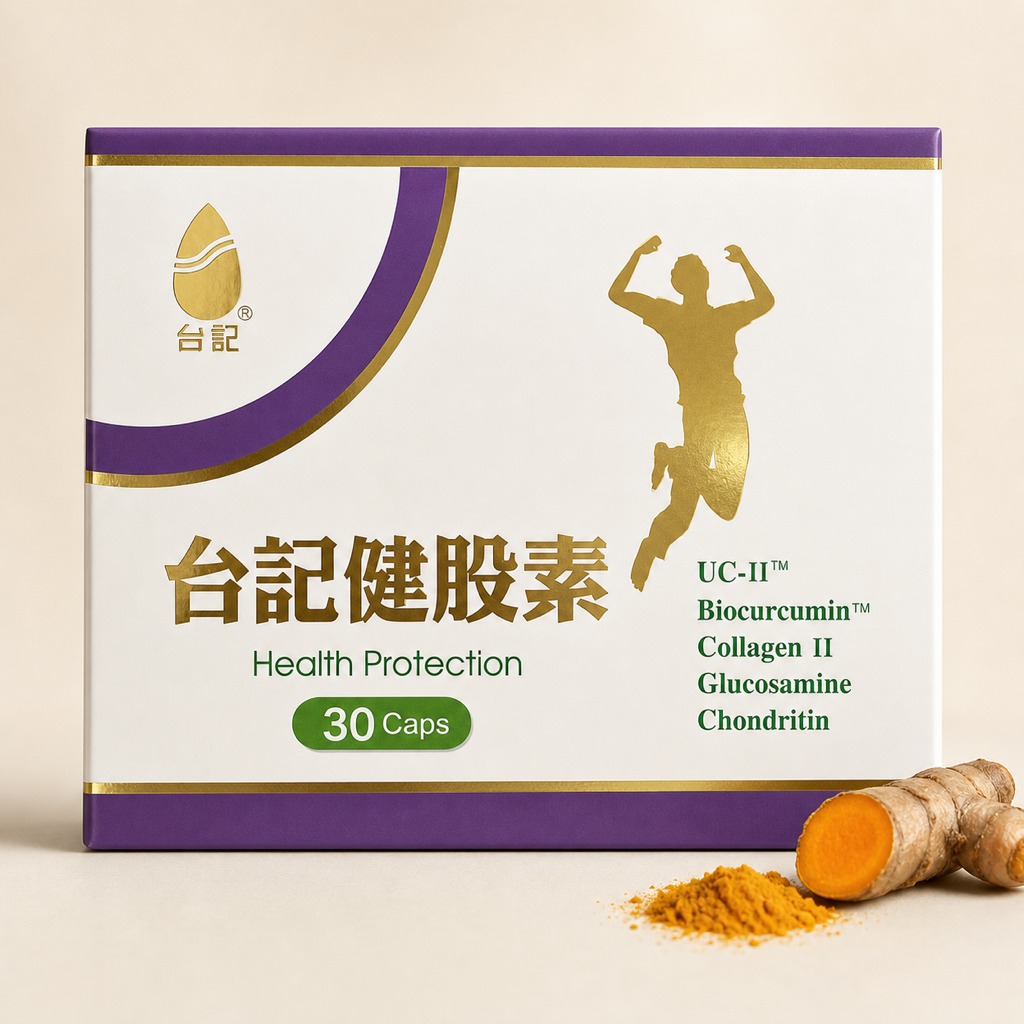 台記健股素【UC-II™非變性二型膠原蛋白＋薑黃素】