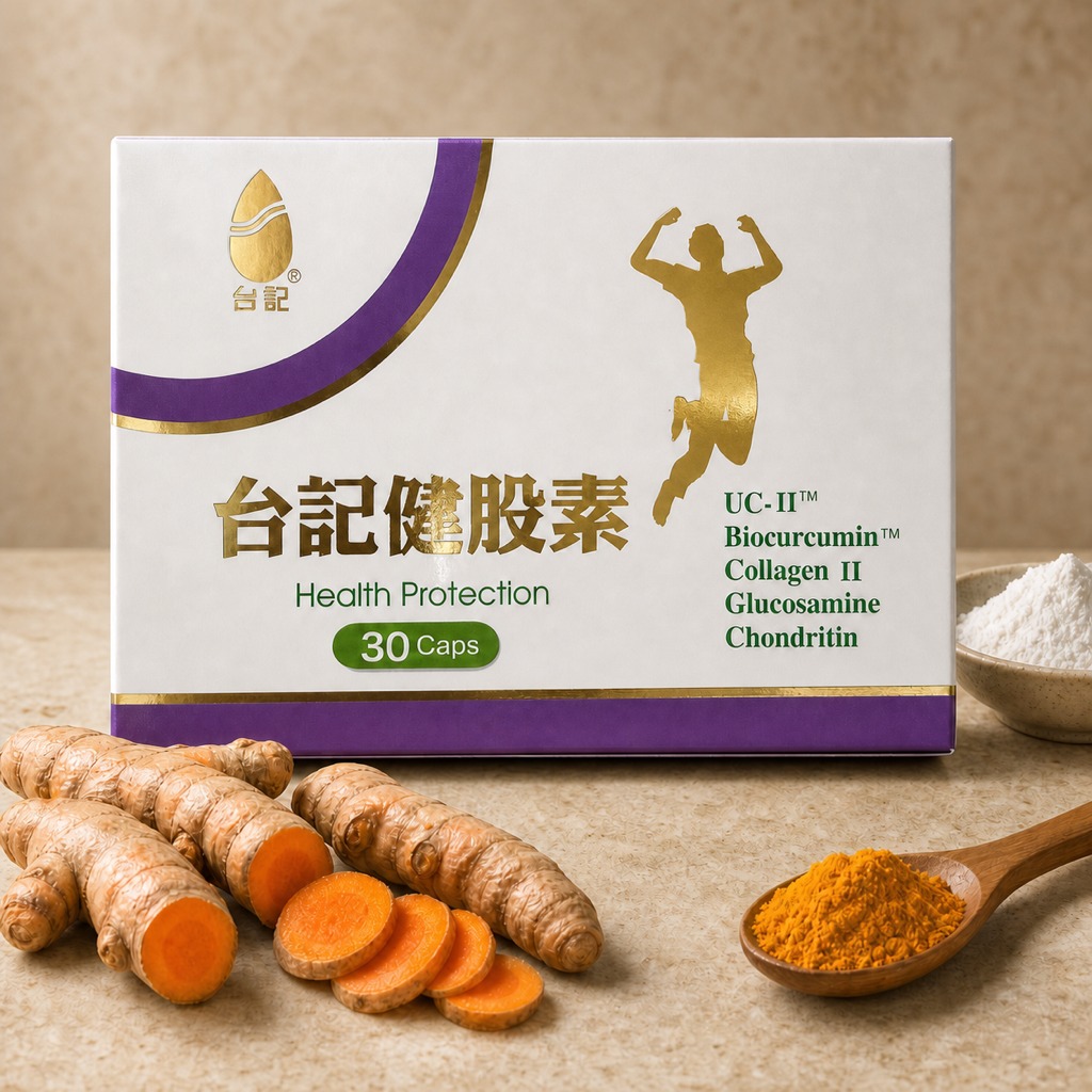 台記健股素【UC-II™非變性二型膠原蛋白＋薑黃素】