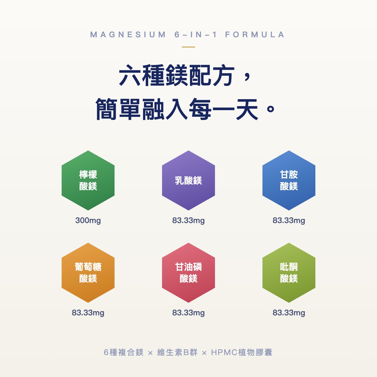 台記鎂寶6合1【德國進口 6種複合鎂＋B群】